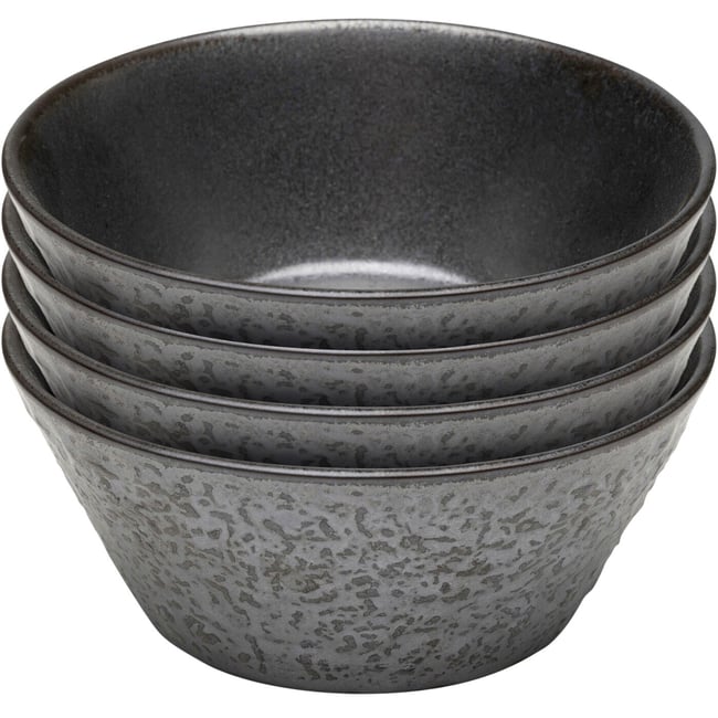 Lot de 4 bols 13cm, COSMOS Couleur noir <span itemprop=