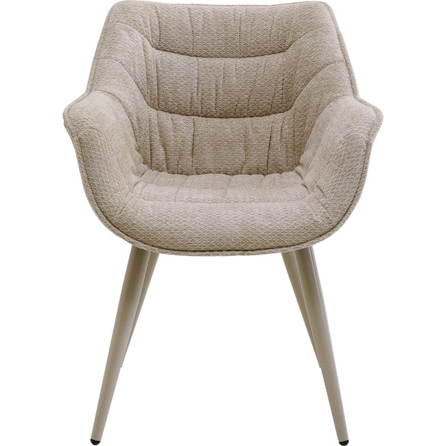 Chaise avec accoudoirs, THELMA Couleur beige <span itemprop=