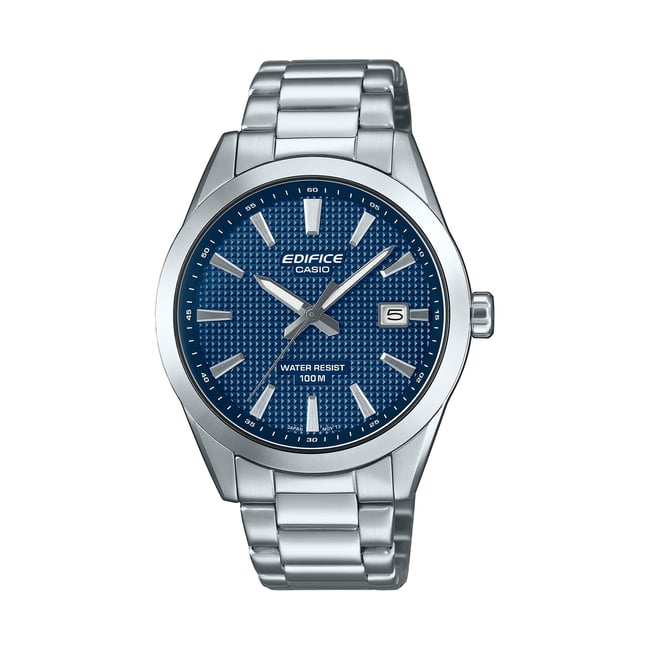 Montre Analogique  EDIFICE argenté bleu argenté <span itemprop=