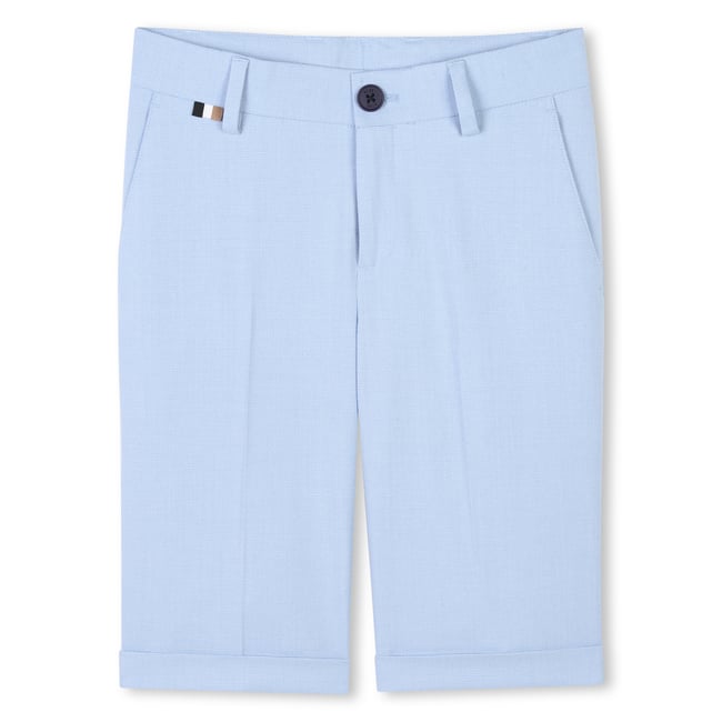 Short de cérémonie uni persian blue <span itemprop=
