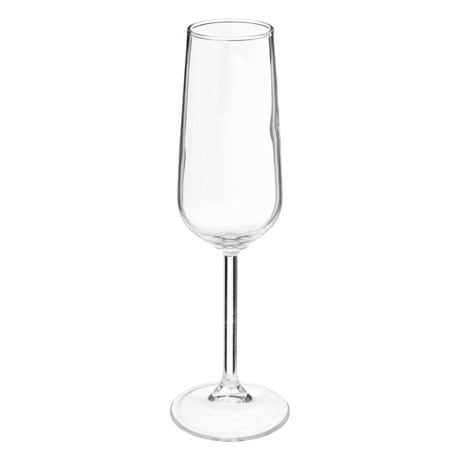 Lot de 6 flûtes à champagne en verre 22 cl NORA Couleur transparent <span itemprop=