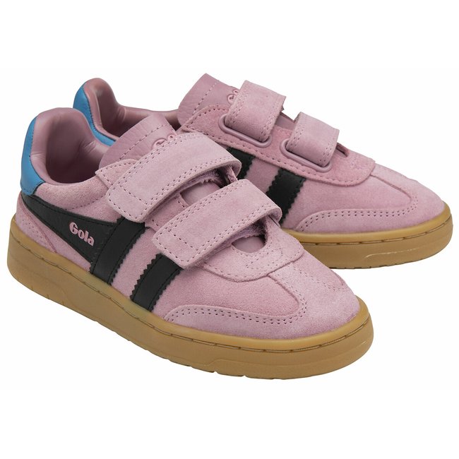 Baskets cuir Viper Strap rose/noir <span itemprop=