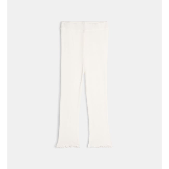 Legging lavana en maille pointelle coton bio écru <span itemprop=
