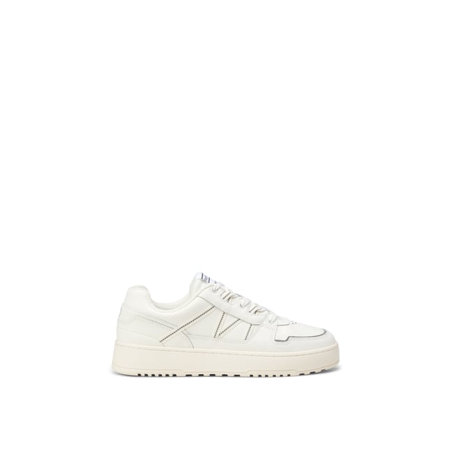Baskets avec semelle en caoutchouc robuste blanc <span itemprop=