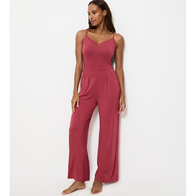 Calças de pijama Aura Spotlight terracota <span itemprop=