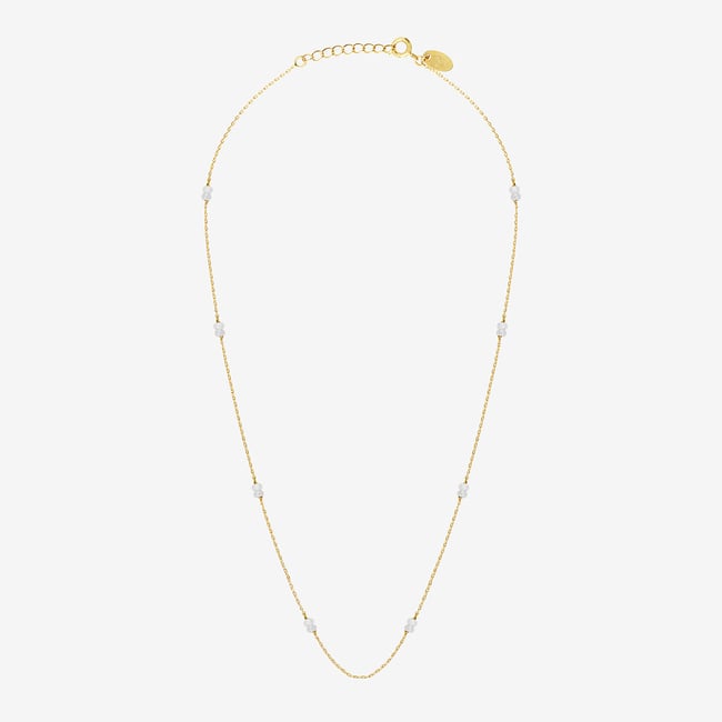 Collier venus nacre blanche blanc <span itemprop=