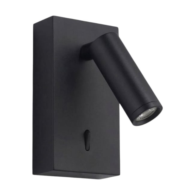 Applique liseuse led avec interrupteur noir mat Asiap Couleur noir <span itemprop=