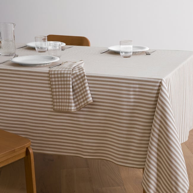 Nappe rayée tissé-teint, 30% coton recyclé, SOIZIC - LA REDOUTE INTERIEURS