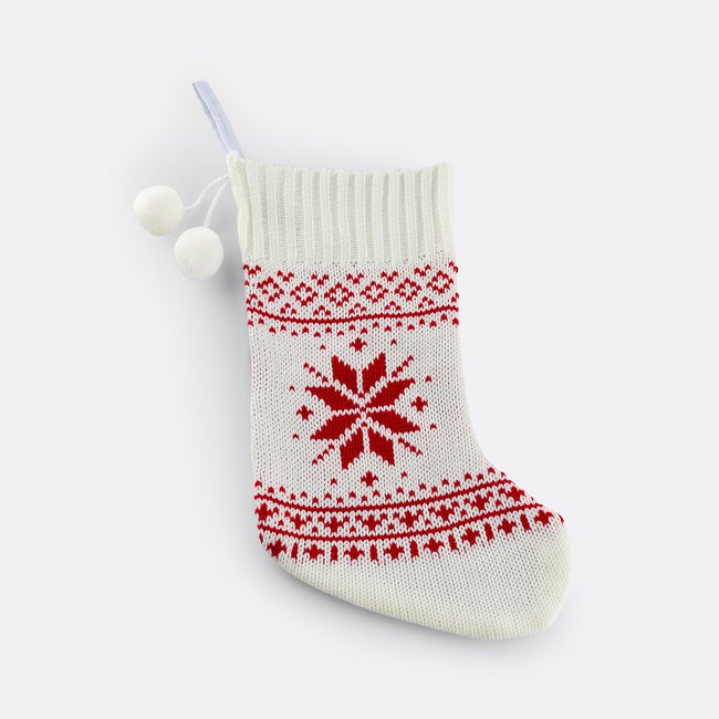 Caspar Decorative Christmas Stocking white/red LA REDOUTE INTERIEURS