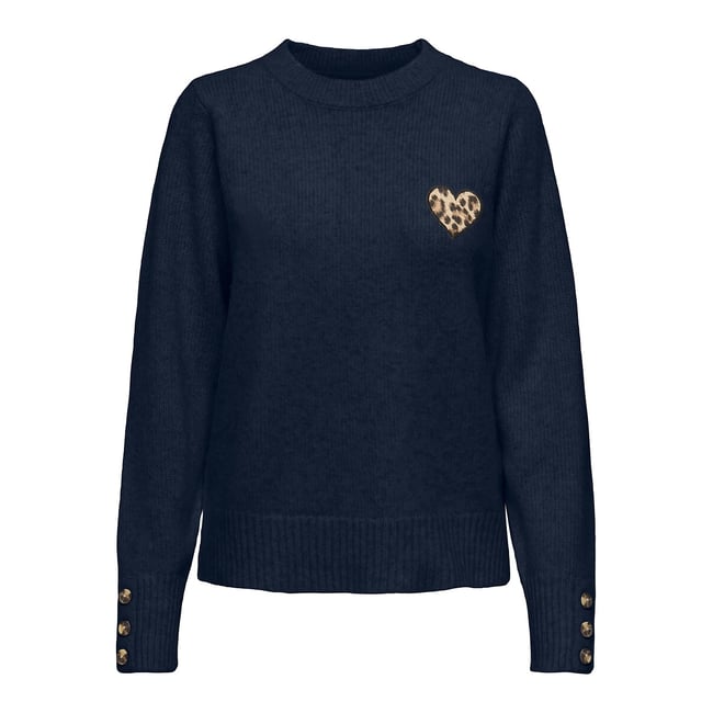 Pull avec cœur imprimé léopard - ONLY