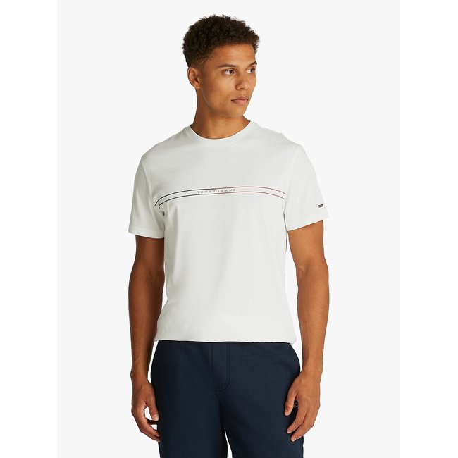 T-shirt slim com barras coloridas - TOMMY JEANS
