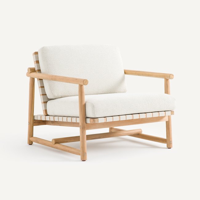 Sillón de jardín de teca, Talulah natural <span itemprop=