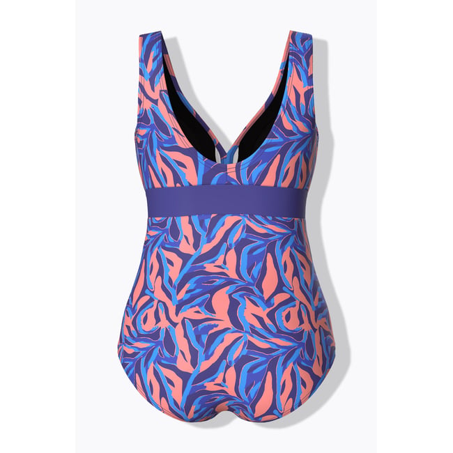 Maillot de bain avec bonnets souples marine <span itemprop=
