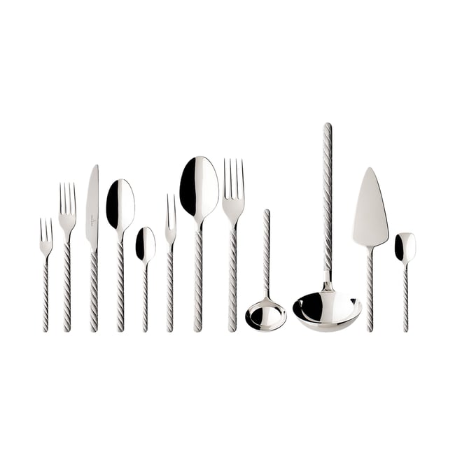 Ménagère Couverts 70 Pièces MONTAUK Couleur stainless steel <span itemprop=