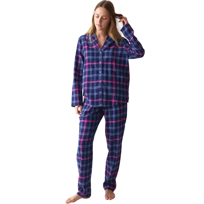 Pyjama pantalon chemise BOYFRIEND bleu <span itemprop=