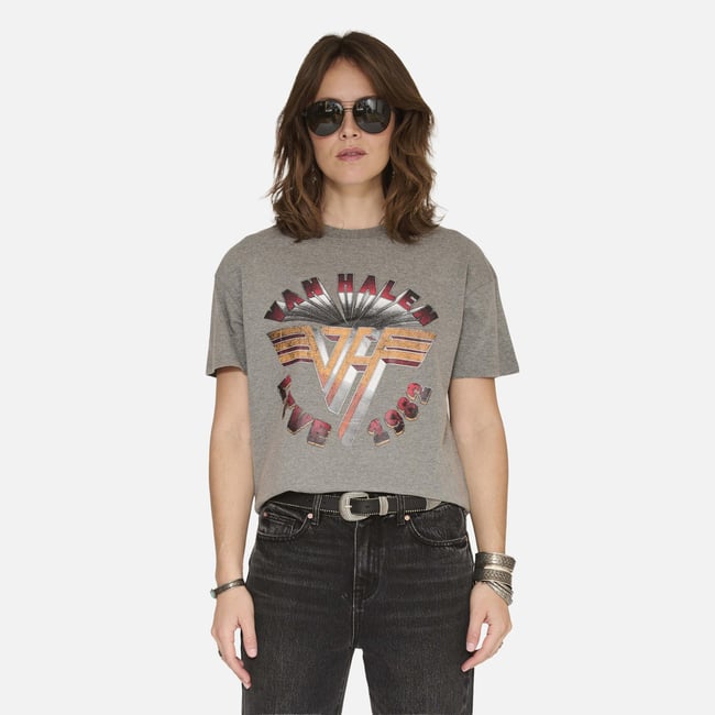 Tshirt TIVAN VANHALEN gris chine <span itemprop=