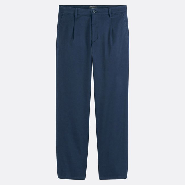 Chino-Hose mit Plissee Relaxed Fit marine <span itemprop=