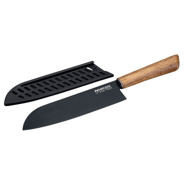 Couteau Santoku 31 cm FLOW bois,noir <span itemprop=