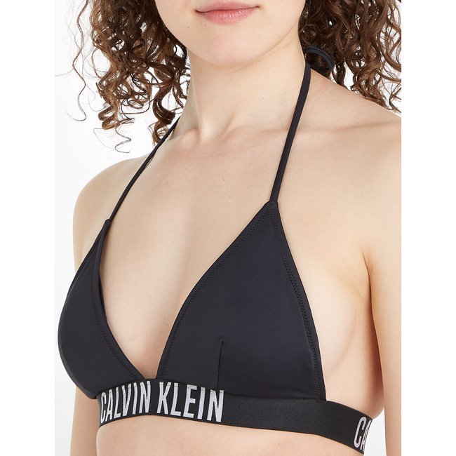 Reggiseno per bikini triangolo siglato nero CALVIN KLEIN UNDERWEAR