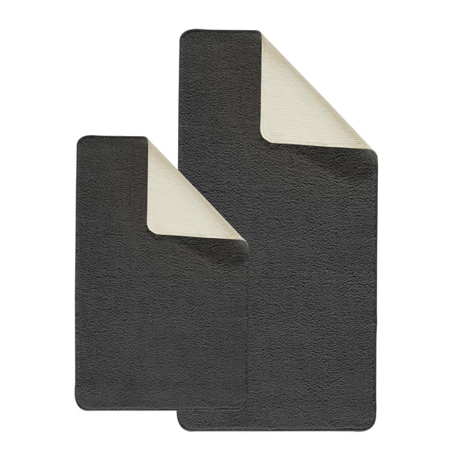 Lot de 2 tapis de bain polyester 60x120cm + 50x80cm POLYNESIE - GUY LEVASSEUR