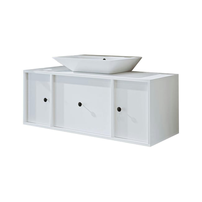 Meuble vasque 120 cm 2 portes 1 tiroir SIREN - PIER IMPORT