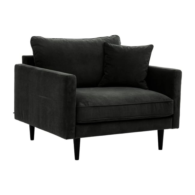 Fauteuil en velours CANDICE Couleur vert kaki <span itemprop=