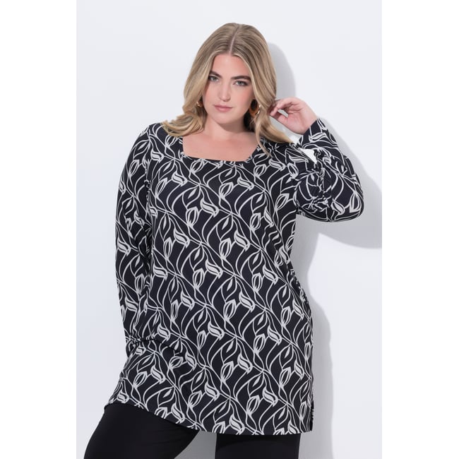 T-shirt long noir <span itemprop=