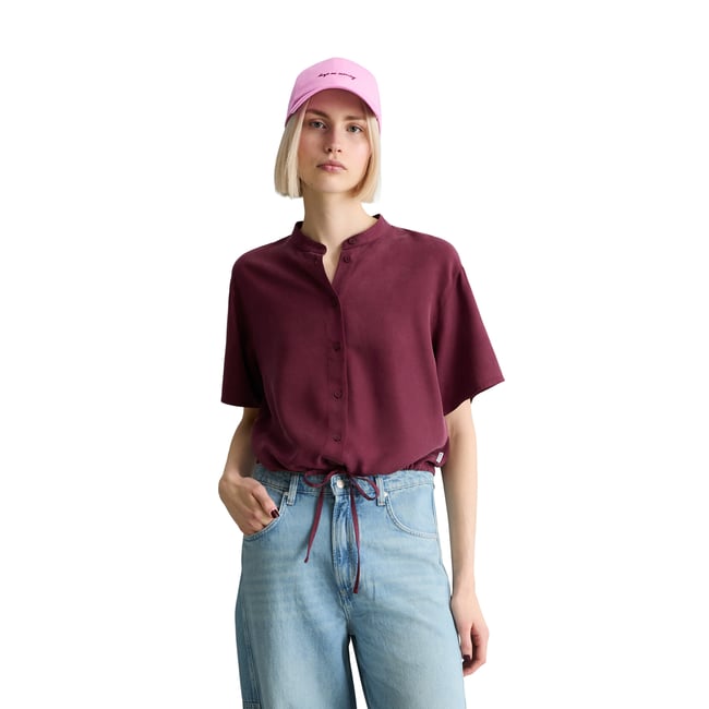 Chemisier à crop relaxed en TENCEL™ Lyocell - MARC O’POLO DENIM