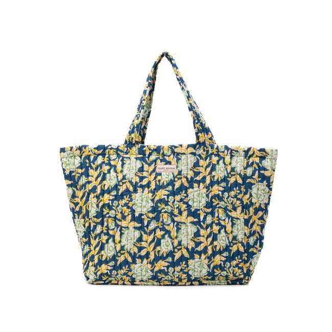 Sac cabas en coton - Bouquet du matin Eucalyptus - BINDI ATELIER