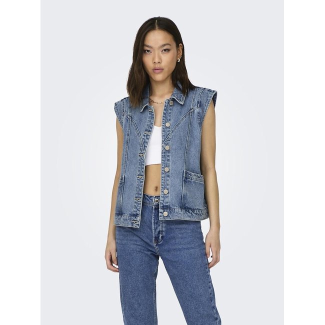 Chaleco vaquero medium blue <span itemprop=