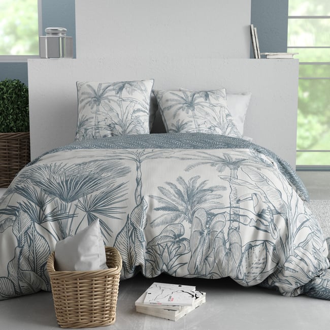 Parure housse de couette en coton, Sierra imprime <span itemprop=