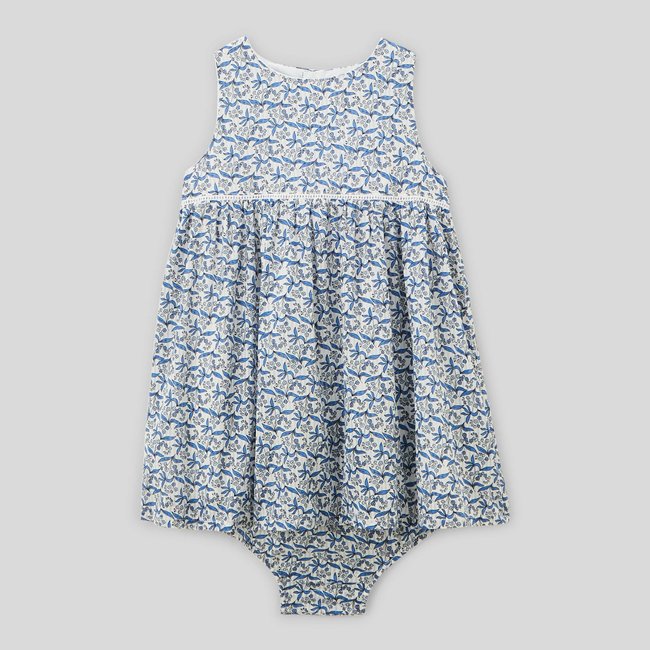 Robe avec bloomer imprimés - Collection Cérémonie naturel <span itemprop=