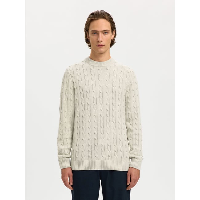 Pull En Maille jaune - bone white 1 <span itemprop=