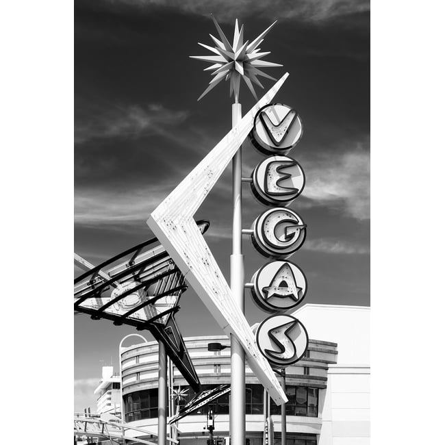 Tableau noir et blanc Vegas vintage - HEXOA