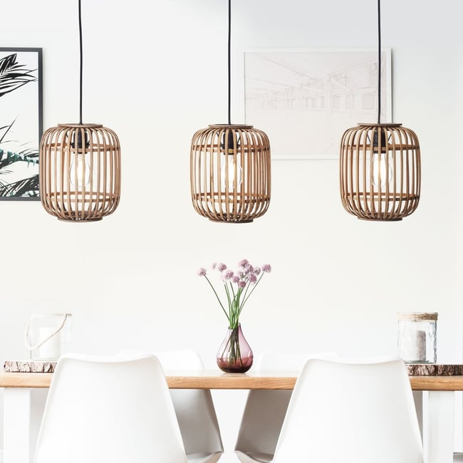 Suspension    WOODROW Couleur brun clair <span itemprop=
