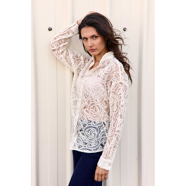 BLOUSE uni CLOZYA 11-ecru <span itemprop=