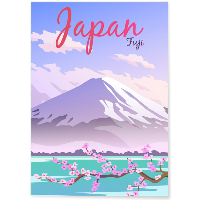 Poster Japon Couleur blanc <span itemprop=