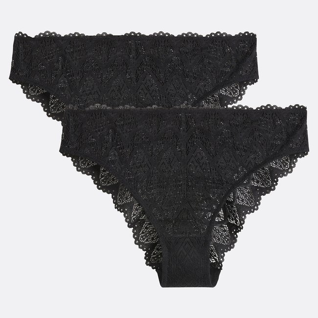Lot de 2 culottes tout dentelle, Lison - LA REDOUTE COLLECTIONS