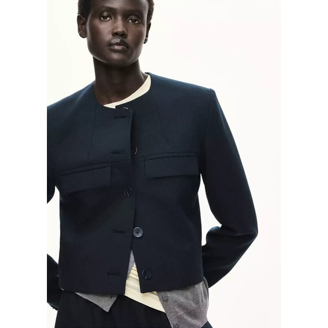 Veste droite avec poches à rabat - MANGO