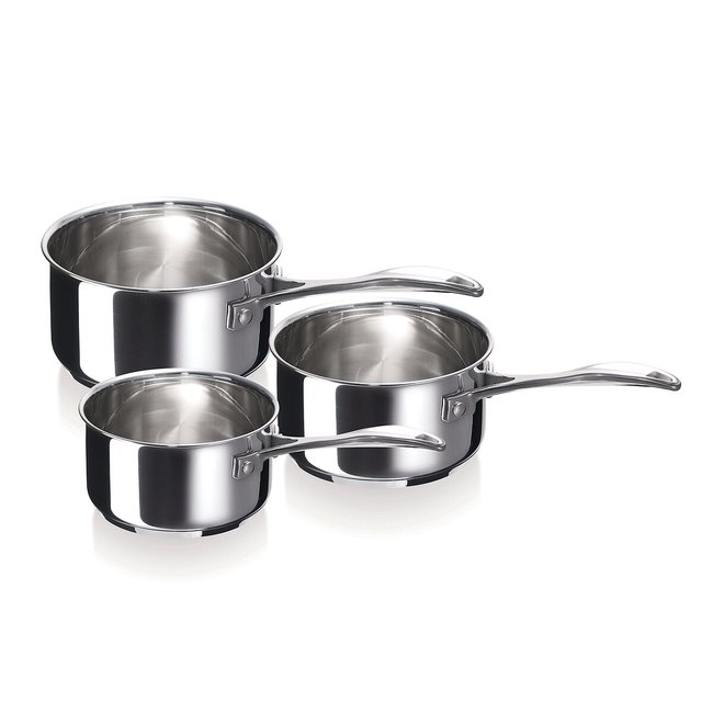 Set of 3 Chef Saucepans, inox, BEKA