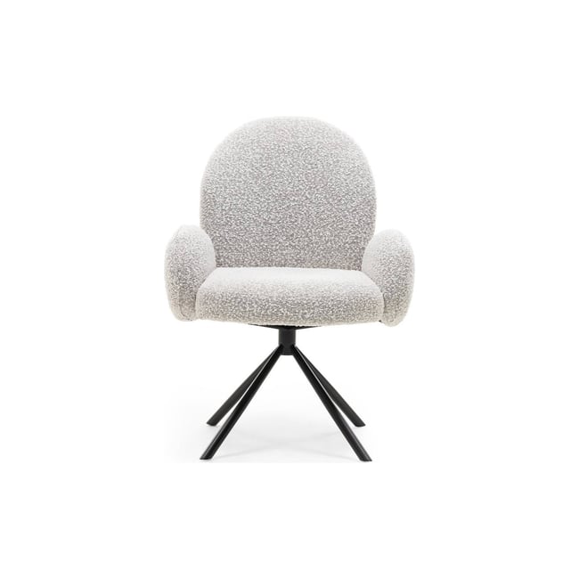 Chaise pivotante en tissu, FINEST Couleur gris clair et noir <span itemprop=