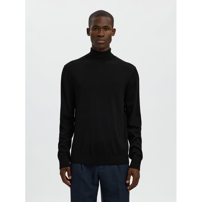 Col Roulé noir - black <span itemprop=