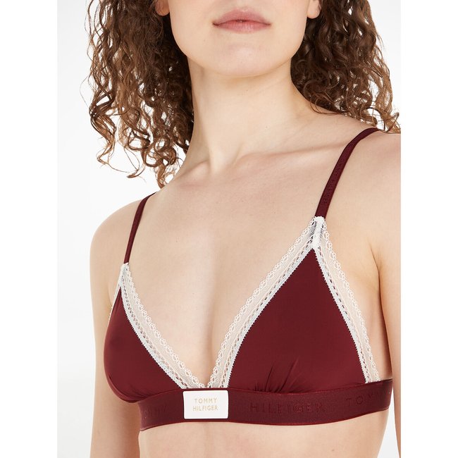 Reggiseno a triangolo Logo Lace bordeaux TOMMY HILFIGER