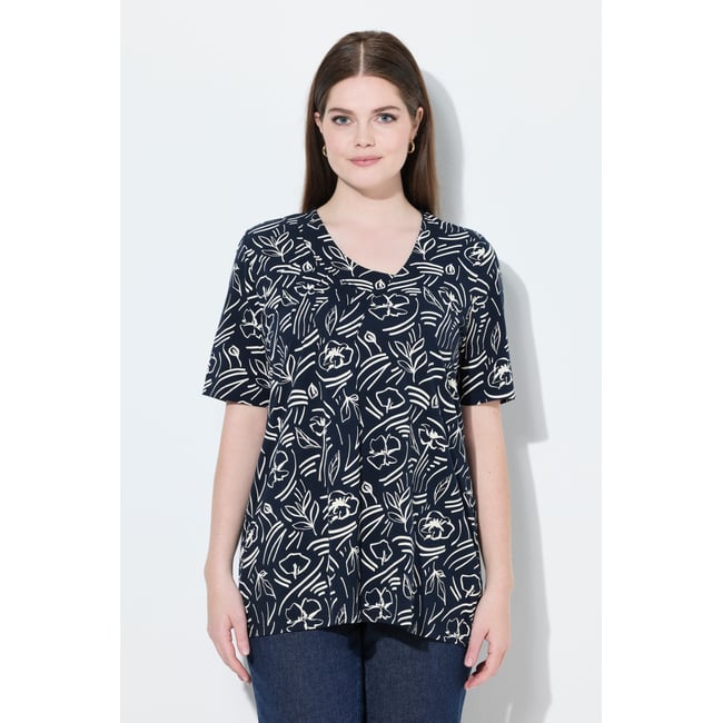 T-shirt en coton bio marine <span itemprop=