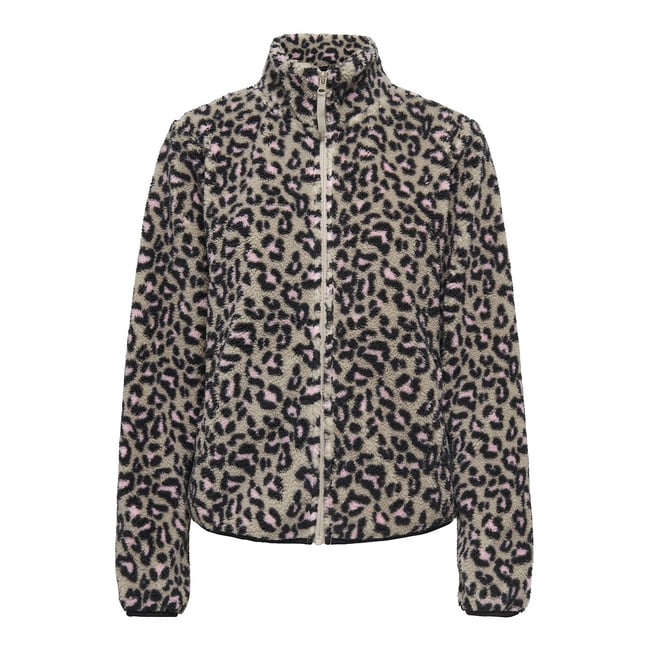 Giacca in pile con stampa leopardata fantasia leopardata ONLY PLAY