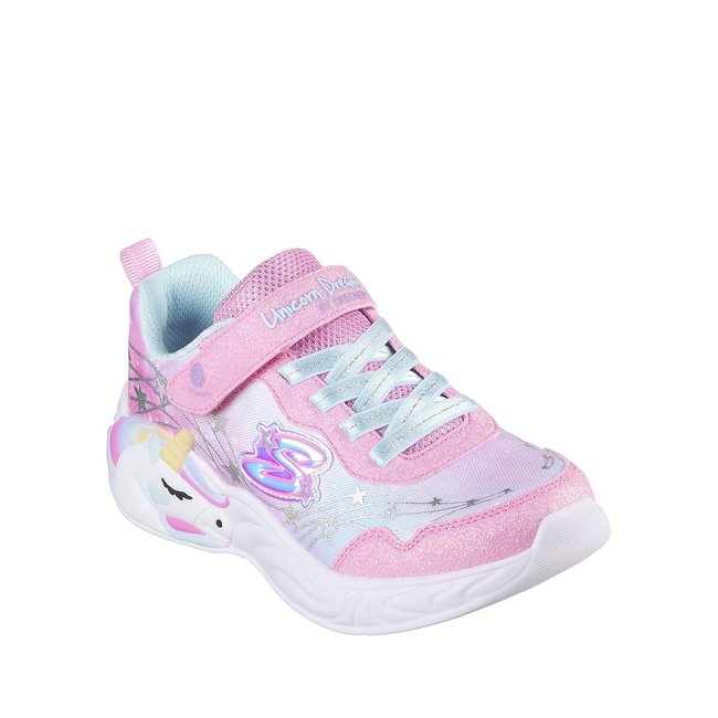 Kids unicorn dreams wishful magic trainers with touch n close fastening pink turquoise Skechers La Redoute