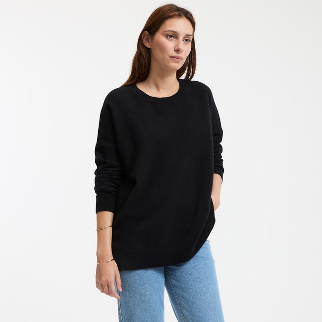 Kaschmir-Pullover, Oversized-Form mit rundem Ausschnitt - LA REDOUTE COLLECTIONS