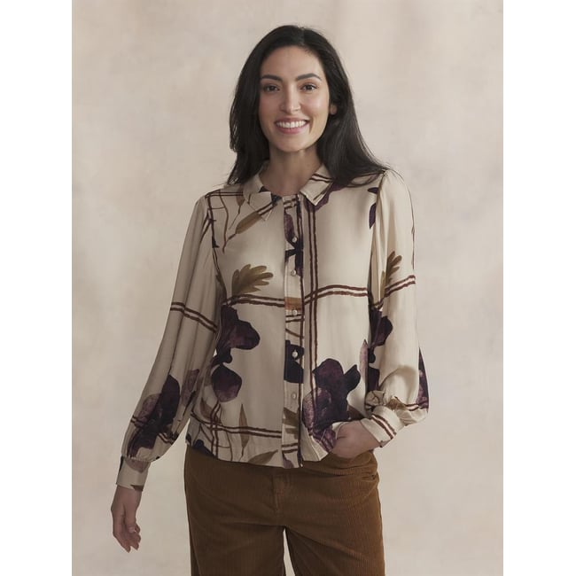 Chemise manches longues LYSIACHE osier <span itemprop=