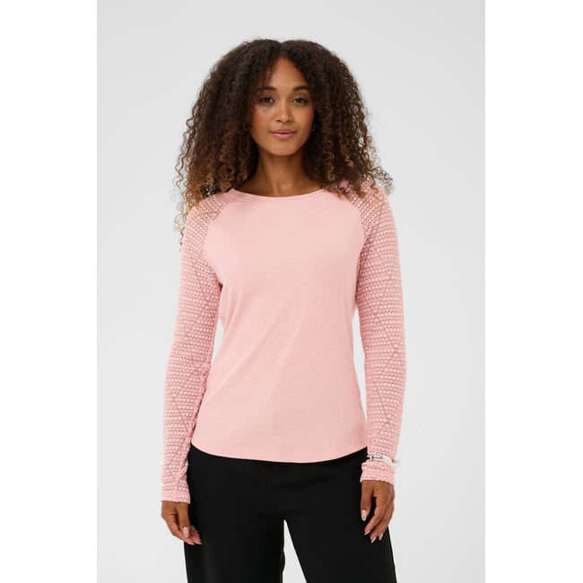 T-shirt à manches longues rose misty rose <span itemprop=