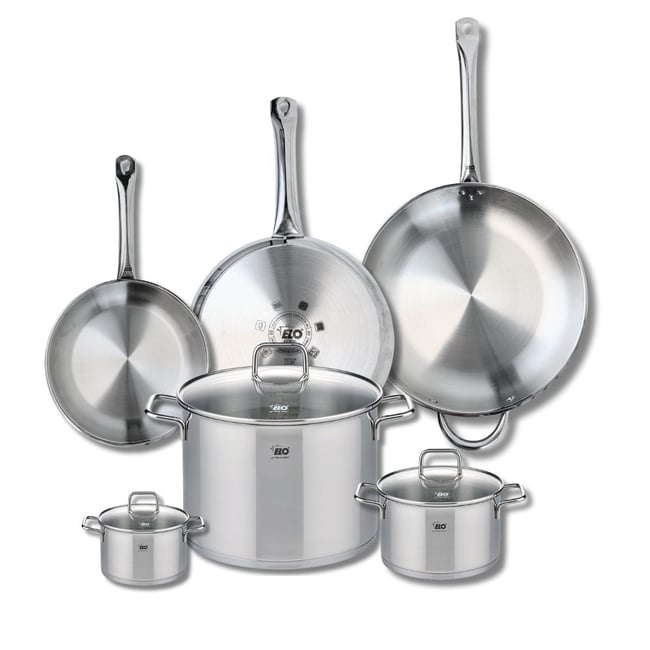 3 poêles 24/28/32cm + 3 faitouts 12/16/26cm PROFI CITRIN gris <span itemprop=